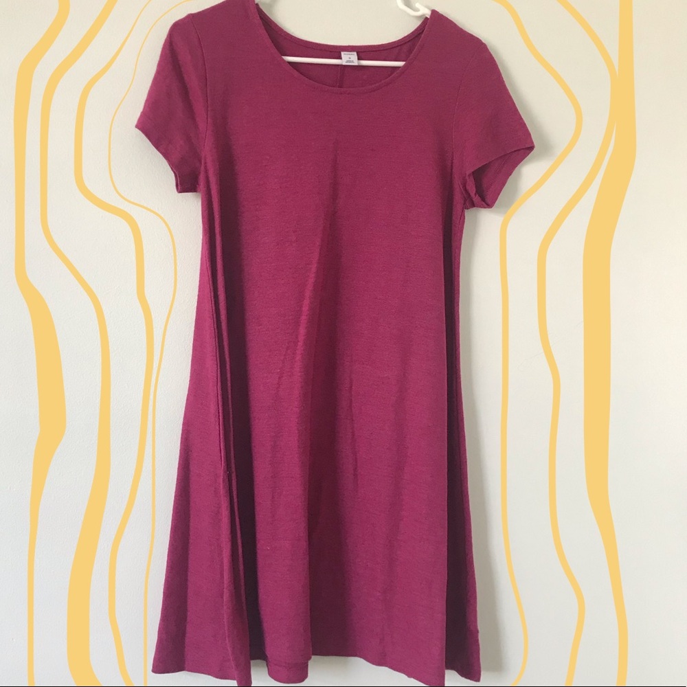 Magenta Fit and Flare Dress